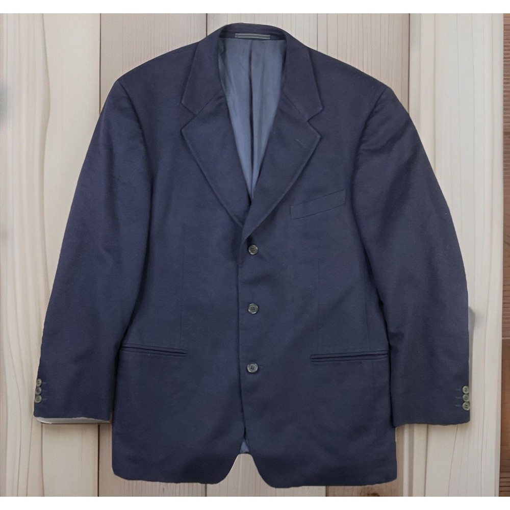 Vintage Ermenegildo‎ Zegna Soft Blazer Sports Coat 3-Button Cashmere Men Sz 46